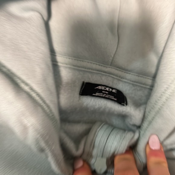 cropped teal hoodie - Picture 3 of 3